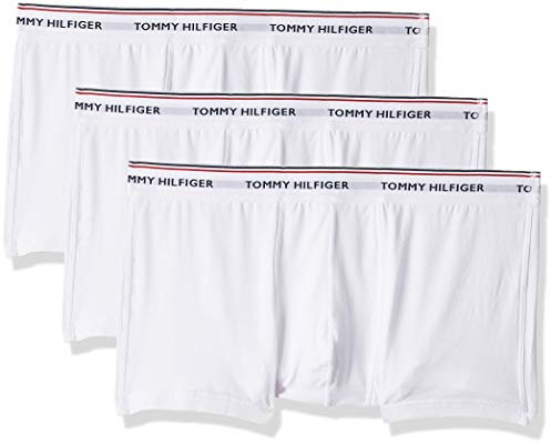 Tommy Hilfiger Herren Boxershorts Low Rise Trunks aus Baumwolle, Weiß (White), M