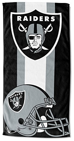 Northwest NFL Las Vegas Raiders Unisex-Erwachsene Strandtuch, Baumwolle, 76,2 x 152,4 cm, Zone Read
