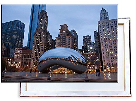 Unified Distribution Millennium Park in Chicago - 60x40 cm - Bilder & Kunstdrucke fertig auf Leinwand aufgespannt und in erstklassiger Druckqualität