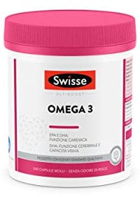 SWISSE - Integratore Omega 3 IFOS 5 Stelle, 200 Capsule Molli, Integratori con 1500mg Olio di Pesce e Vitamina E, 233mg EPA 135mg DHA per Dose, Supporta la Funzione Cerebrale e Cardiaca, Made in Italy