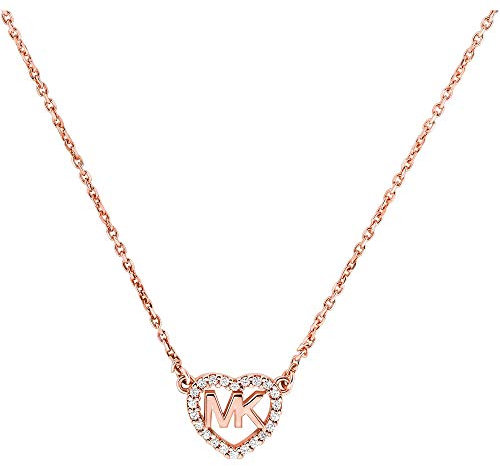 Michael Kors MKC1244AN791 Damen Collier Silber 925 Rose weiß Zirkonia 45 cm
