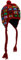 LOUDelephant Wolle Strick Ohrenklappe Pudelmütze - Quadrat Rot, One Size