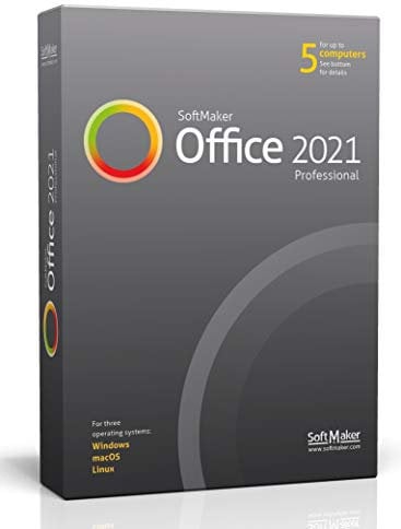 SoftMaker Office 2021 PRO - Word processing, spreadsheet and presentation software for Windows 11 / 10 / 8 / macOS and Linux - compatible with Microsoft Office Word, Excel and PowerPoint - 5 PCs