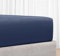 Spannbettlaken Baumwolle 140x200 cm Blau, weiches, Hotelqualität Spannbetttuch mit tiefen Taschen und Kopf- und Fußanhängern von California Design Den