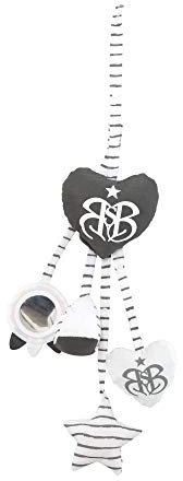 roba Spielset 'Rock Star Baby 3' - 5 Spielfiguren zum Anhängen an Spiel- & Montessori Spielbogen - Activity Spielzeug zum Aufhängen - Anthrazit / Weiß