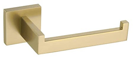 KOKOSIRI Support de Rouleau de Papier Toilette doré pour Salle de Bain, Cuisine, Salle de Bain T-304 en Acier Inoxydable à Fixation Murale, Finition dorée, B2003BG