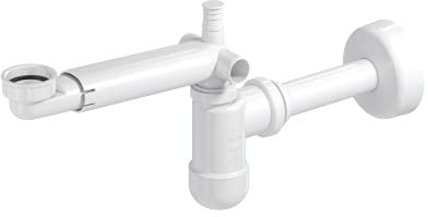 PREVEX Preloc Universal-Platzspar-Siphon für Badwaschbecken | aus recyceltem Kunststoff