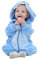 TMEOG Unisex Baby Romper Cute Warm Hase Stich Tier Lange Ärmel Reißverschluss Verdickte Fleece Herbst-Winter Kinderkleidung (110 cm (24-30 Monate), Stich)