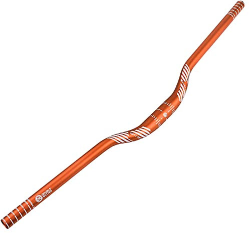 FIFTY-FIFTY Mountainbike-Riser-Lenker, Aluminiumlegierung, MTB-Lenker, 31,8 mm Durchmesser, 780 mm breite Fahrradstange (orange, 35 mm Höhe)