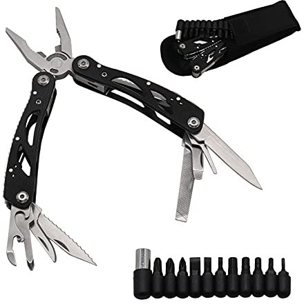 ValueHall Multiherramienta 24 en 1 Herramienta Multiuso Alicates Plegables Portátil Alicates Multiherramient de Acero Inoxidable para Supervivencia Camping Caza Pesca Senderismo V8B09