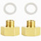 Noosverl 2 pezzi riduttore in acciaio inox, 3/8 pollici esterno x 3/4 pollici interno ottone