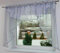 Generisch Fertige Gardine Parma 350x150 Voile Fensterdekoration Vorhänge Querbehang Lambrequin, 350 x 150 (Grau)