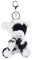 Apricot Lamb Joli porte-clés vache remplie de 12,5 cm – Pendentif en peluche vache avec anneau pour porte-clés, porte-clés et porte-clés – pour enfants – Pendentif pour sac d'école (blanc), Blanc.,