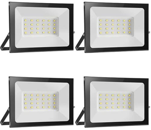 Paideste LED Strahler 12V DC, 20W 2000LM Superhell LED Fluter Flutlicht, 3000K Warmweiß LED Außenwandleuchten, IP65 Wasserdicht LED Scheinwerfer Ideale für Garten, Hof, Terrasse, Garage