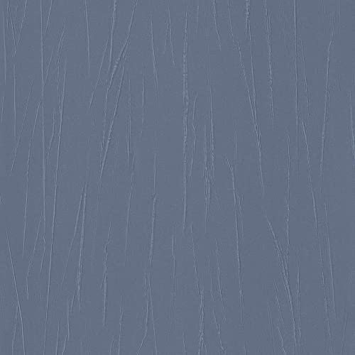 Tree Bark Navy Blue Vinyl Wallpaper - Modern Contemporary Paste The Wall Textured Non-Woven
