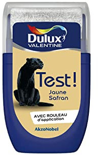 Dulux Valentine Peinture Testeur Crème de Couleur - Murs et Boiseries - Mat - Couleur Jaune Safrané 30 ml