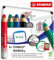 STABILO - Whiteboard- und Flipchartmarker - MARKdry - 4er Pack mit Spitzer und Abwischtuch - in vier verschiedenen Farben