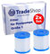 Trade-Shop 2X Pool-Filter/Ersatz-Filter/Filterpatrone kompatibel mit Bestway Flowclear 58381 58145 (1249 l/h) ersetzt 58093 / Größe 1 (I)