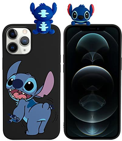 LYUBFDC Cute Handyhülle für iPhone X XS Hülle 5,8, 3D Puppe Muster Weich Silikon TPU Schutzhülle Slim Stoßfest mit Cartoon Cartonn Stitch Kawaii Motiv Bumper Kratzfest Case