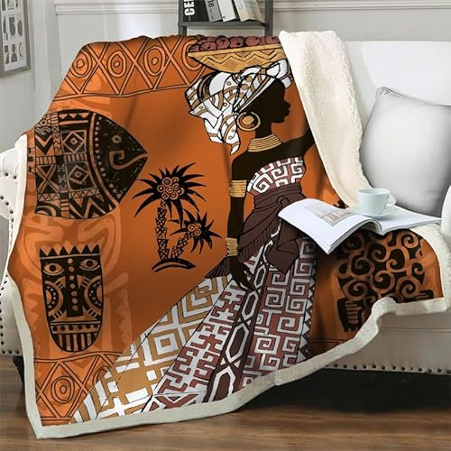 Wohndecken Kuscheldecken gelbes Afrika Weiche Flauschige Plüsch Decke Tagesdecke für Erwachsene, Warm Flanell Fleecedecke für Bett, Wolldecke Sofadecke Couchdecke - 220x240 cm