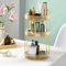 Kssvzz 360° Make Up Organizer Drehbar, Parfüm Organizer, Skincare Organizer, Kosmetik Organizer, Multifunktional Organizer für Schminktisch, Schlafzimmer, Badezimmer (Gold, 3 Tier)