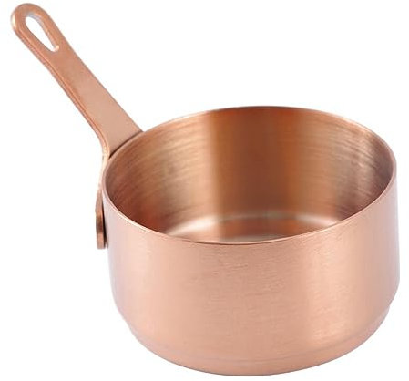 Gralara Sauce Cups with Handle, Dipping Dish, Condiment Cup, Salad Dressing Dispenser, Small Copper