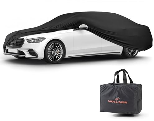 WALSER bâche d'intérieur pour voiture Indoor Stretch, Bâche complet pour l'intérieur, étanche à la poussière pour voiture Taille 3 noir