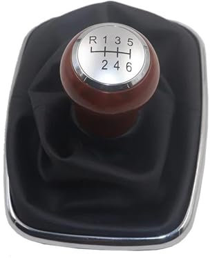 Gang Schaltkopf Für VW Für Golf 4 IV Für MK4 Für GTI Für R32 12MM Holz Schaltknauf Hebel Shifter Staub Jacke Gang Schaltkopf (Size : 4)
