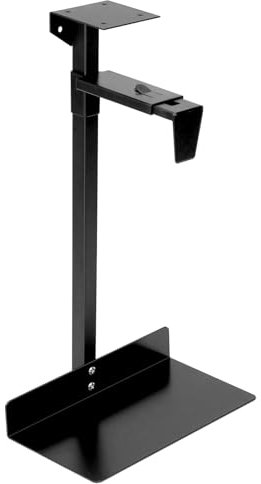 QWORK® Soporte para PC debajo del Escritorio, Soporte para Caja de computadora Ajustable, Soporte de Pared para PC, Adecuado para Diferentes tamaños de Caja