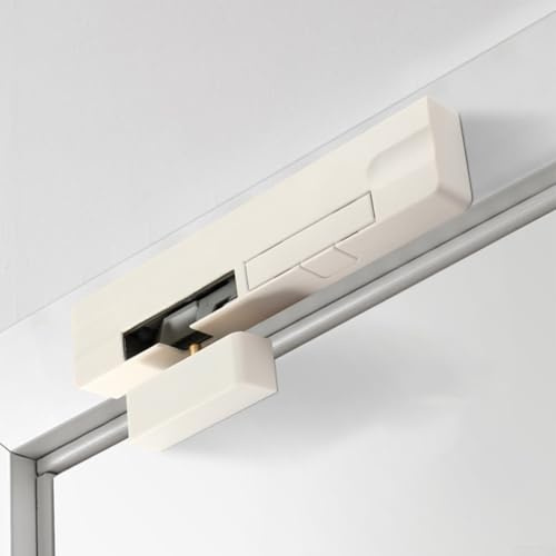 Ferme-porte hydraulique, amortisseur silencieux anti-pincement pour portes intérieures et extérieures (blanc-gauche)