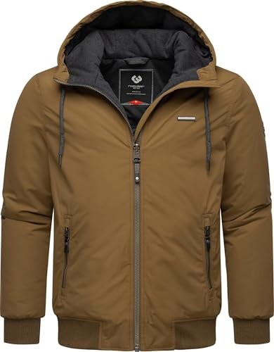 Ragwear Herren warme wasserdichte und atmungsaktive Winterjacke kurz mit verstellbarer Kapuze Maddy Brown Sugar24 Gr. XL