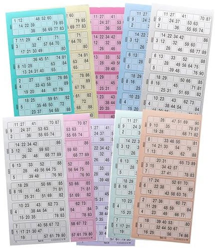 Ameisenkeks® Bloque de boletos de bingo, 10 bloques = 6000 tickets sistema 15 de 90