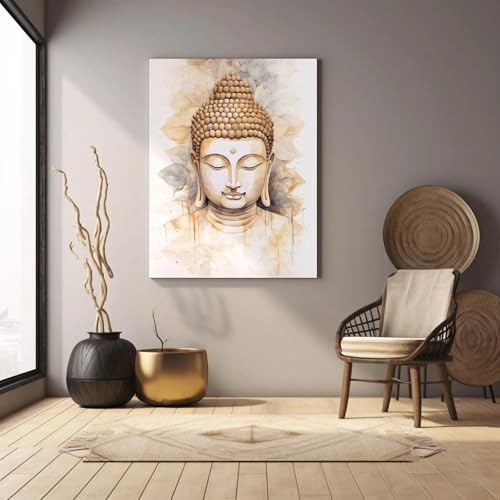 Buddha Leinwand Drucke Buddhistischen Lotus & Tai Chi Yoga Wand Kunst Poster Für Wohnzimmer Spirituelle Decor 40x50cm ohne Rahmen