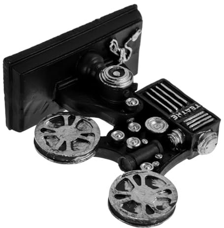 Alasum Vintage Resin Camera Statue Miniature Dollhouse Toy Film Projector Sculpture Retro Home Decor Miniature Figurine