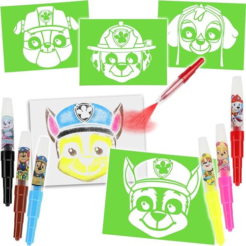 alles-meine.de GmbH Pustestifte/Zauberstifte - viele Motive & Sets wählbar - mit Schablonen - Kinder Air Brush Airbrush Zauberstift Blo Blow Pens Blopens Zauberstift Schablone ..