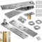 Bisagra de puerta oculta, bisagras pivotantes de acero inoxidable, bisagra pivotante de puerta giratoria, herrajes resistentes, rotación de 360°, bisagras de puerta ocultas máxima de 300 libras para