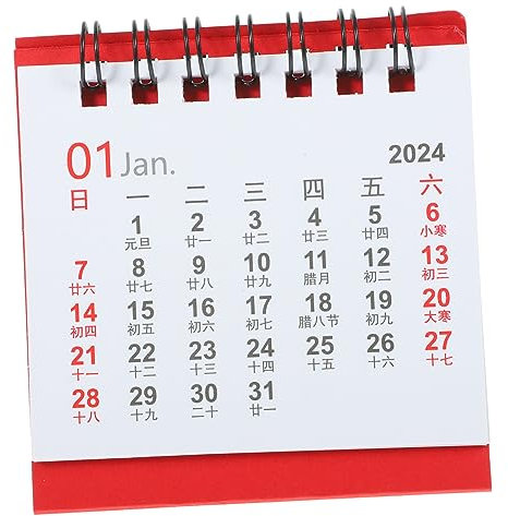 DIYEAH Mini-tischkalender zum Basteln Kleiner Monatskalender für Büro und Wohnzimmer Praktischer Stehkalender mit Spiralbindung für Täglichen Gebrauch