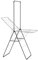 Brabantia HangOn Drying Rack 20m + Rod - Matt Black | XXL Clothes Drying Space | Adjustable Wings & Hanger Rod | Foldable Indoor Airer | 99 x 7 x 66cm