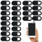 Gaaines 25 Pcs Laptop Camera Cover Slider, Phone Camera Cover for Privacy and Security, Ultra Thin, Black, Compatible with Laptop, Desktop, PC, Tablet, Smartphone