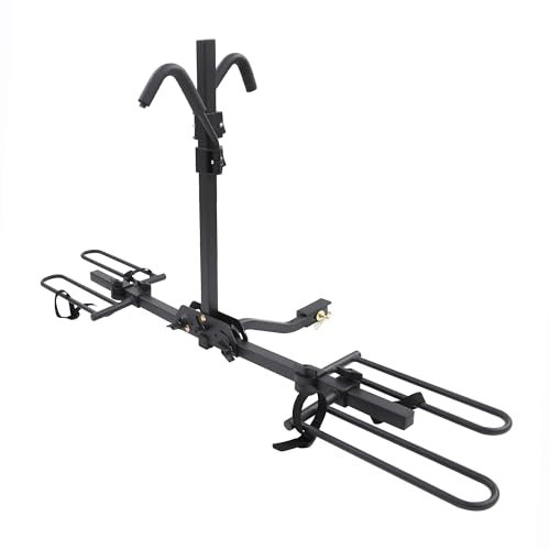 Rockland Porte-vélos pliable pour 2 vélos, capacité de 36,3 kg, porte-vélos à fixation sur attelage, s'adapte aux pneus jusqu'à 6,3 cm de largeur et empattement de 127 cm, porte-vélos pour récepteur
