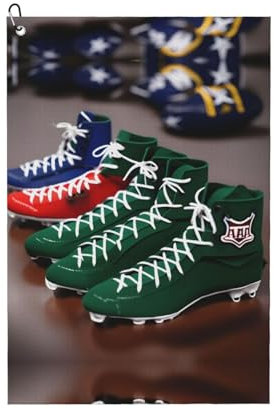 American Football Laces Golf-Handtücher, Mikrofaser, Waffelmuster, Golf-Handtuch mit Karabiner-Clip, für Herren und Damen