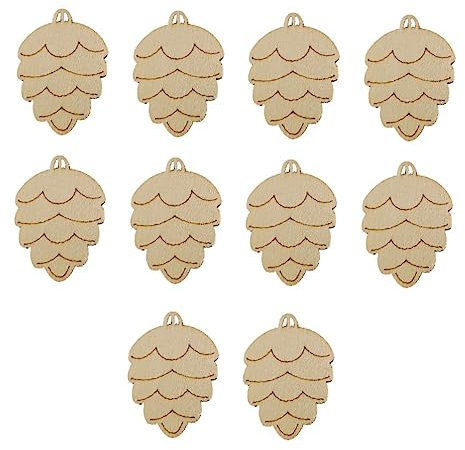 Homoyoyo 100 Stück Tannenzapfen Malerei Anhänger Für Kiefer Ornamente Weihnachtsbaum Anhänger Groß Schild Weihnachtsdekorationen Miniature Pine Cones Wählt Weihnachtszeichnungsanhänger Holz