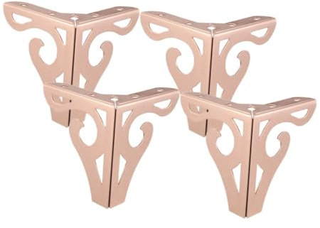 jojofuny 4Stücke Möbelbeine Metall Hohe Verstellbare Beine Roségold für Sofas Kommoden Couchtische und Tv Schränke Elegantes und Design für Ihre