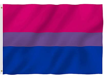 Bisexuelles Pride Flag Polyester Bisexuelle Flagge lebhafte Farbe UV Fade Resistant Doppelgenäht mit Messingstaaten 90 * 150 cmbi-Pride
