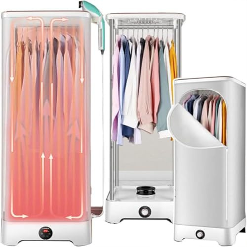 DHMYYXGS Secadora Doméstica,Secadora a Vapor,Máquina Secadora Ropa Plegable,Máquina Planchado Ropa Completamente Automática,Secado Rápido Que Elimina Arrugas,para Ropa Y Telas