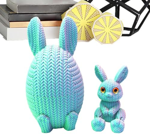 Duroecsain 3D-gedruckte Ostereier | Schreibtischdekoration Ostern - Füllung für Partykörbe - für Regal Fensterbank Vitrine Schminktisch Nachttisch Schlafzimmer Arbeitszimmer Büro