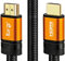 IBRA Cavo HDMI 4K Ultra HD 3M - Ethernet ad Alta Velocità Cavo 2.0b 18 Gbps 4K@60Hz UHD 2160p - ORANGE
