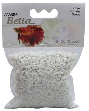 Marina Betta Aquarium-Starter-Set, Kies, Weiß