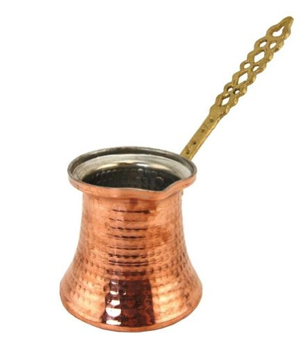 The Turkish Emporium Kaffeekanne, Türkisches Kupfer, Messinggriff, Ibrik (Cezve)