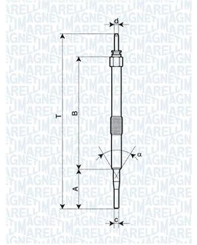 MAGNETI MARELLI Diesel Glühkerze 11V Schlüsselweite: 10mm Gewindemaß:M10X1,25 Glühkerzenausführung:Metall-Glühkerze Kompatibel mit TOYOTA Yaris Schrägheck P9, MINI Schrägheck R50, R53